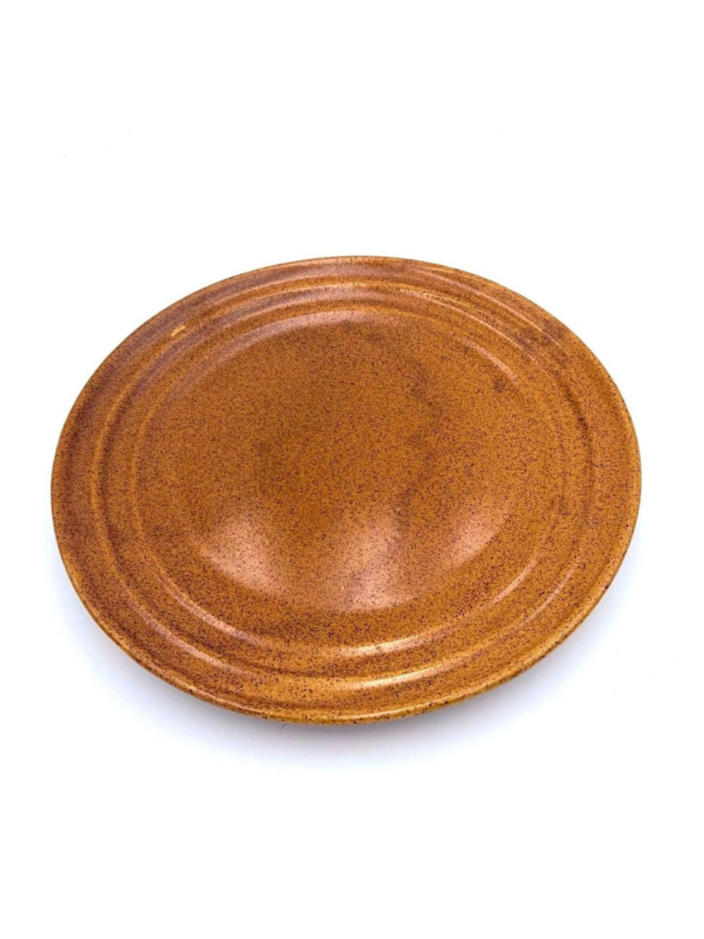 Monmouth Western Stoneware Mojave Brown Speckled 12.5" Round Chop Plate Platter